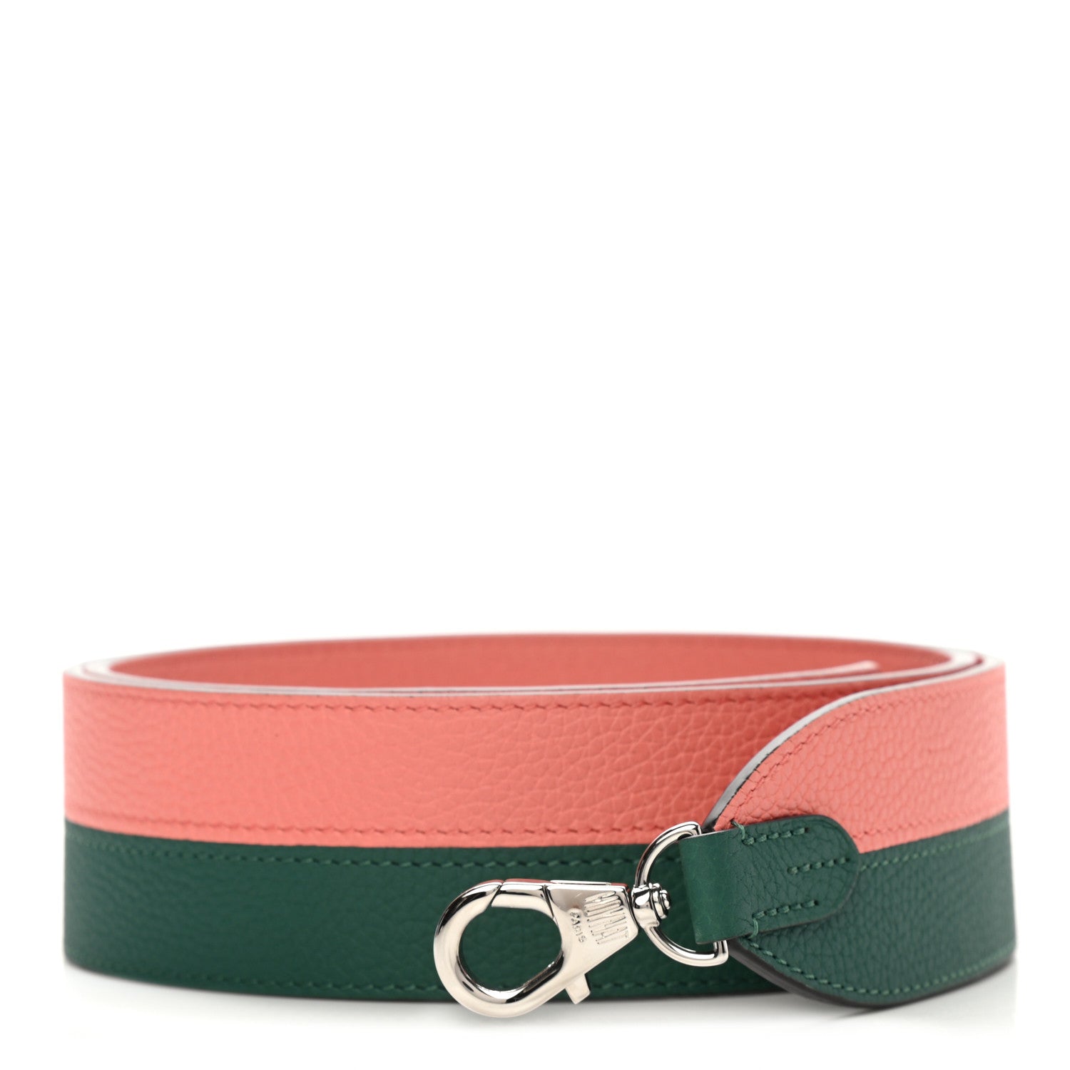 Moynat Taurillon Blush Across Strap Flamingo Emerald 1 of 6
