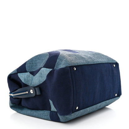 Chanel Canvas Maxi Bowling Bag Blue 4 of 11