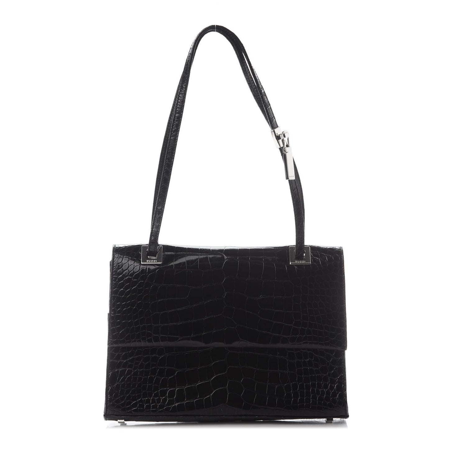 Alligator Shoulder Bag Black