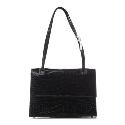 Gucci Alligator Shoulder Bag Black 1 of 10