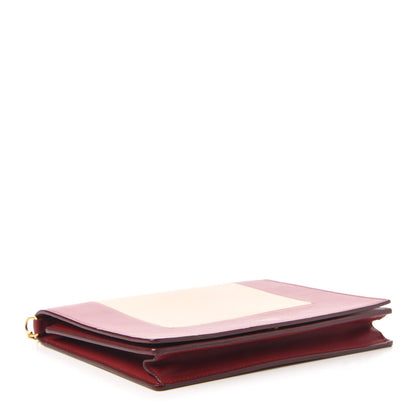 Celine Smooth Lambskin Frame Evening Chain Clutch Ruby Nude 4 of 10