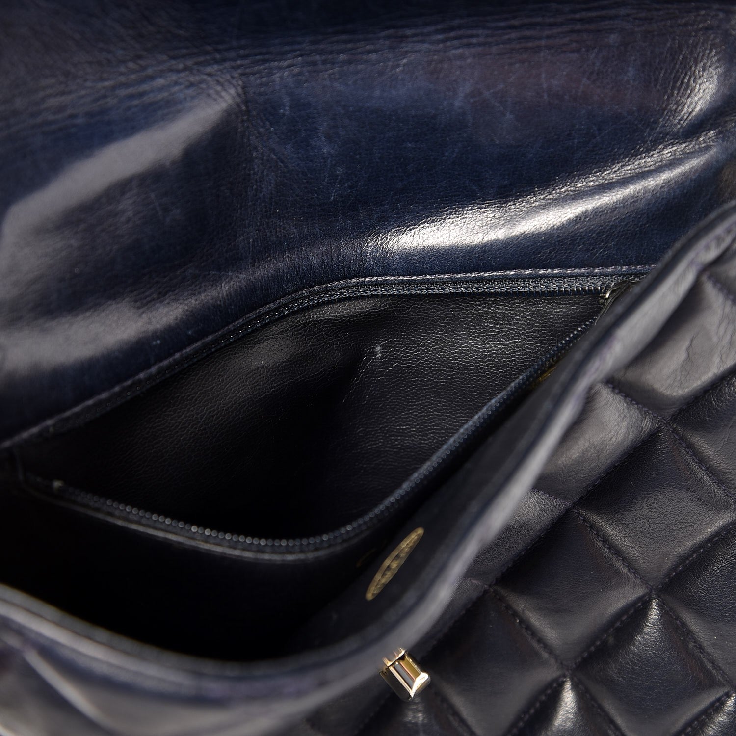 Chanel Lambskin Quilted Small Flap Navy 12 of 14