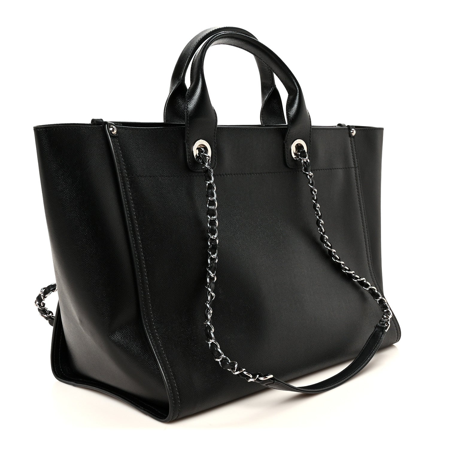 Chanel Caviar Medium Studded Deauville Tote Black 3 of 10