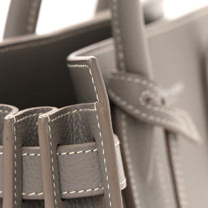 Saint Laurent Grained Calfskin Topstich Baby Sac De Jour Fog 12 of 20