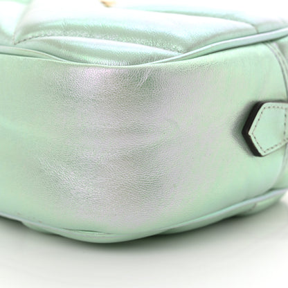 Gucci Iridescent Nappa Chevron Matelasse Small GG Marmont Chain Shoulder Bag Iridescent Salvy Green 12 of 12