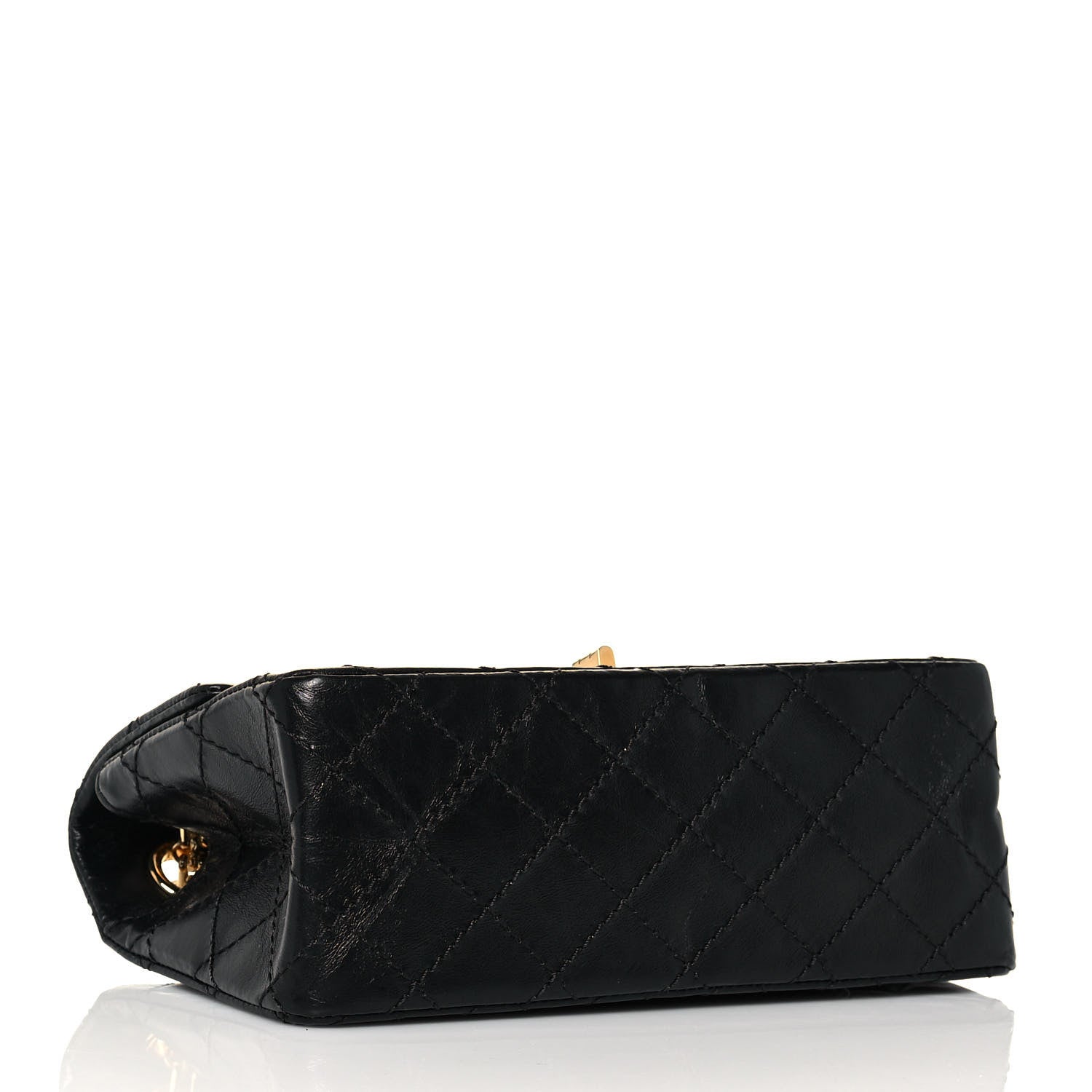Chanel Aged Calfskin Quilted 2.55 Reissue Mini Flap Black 4 of 14
