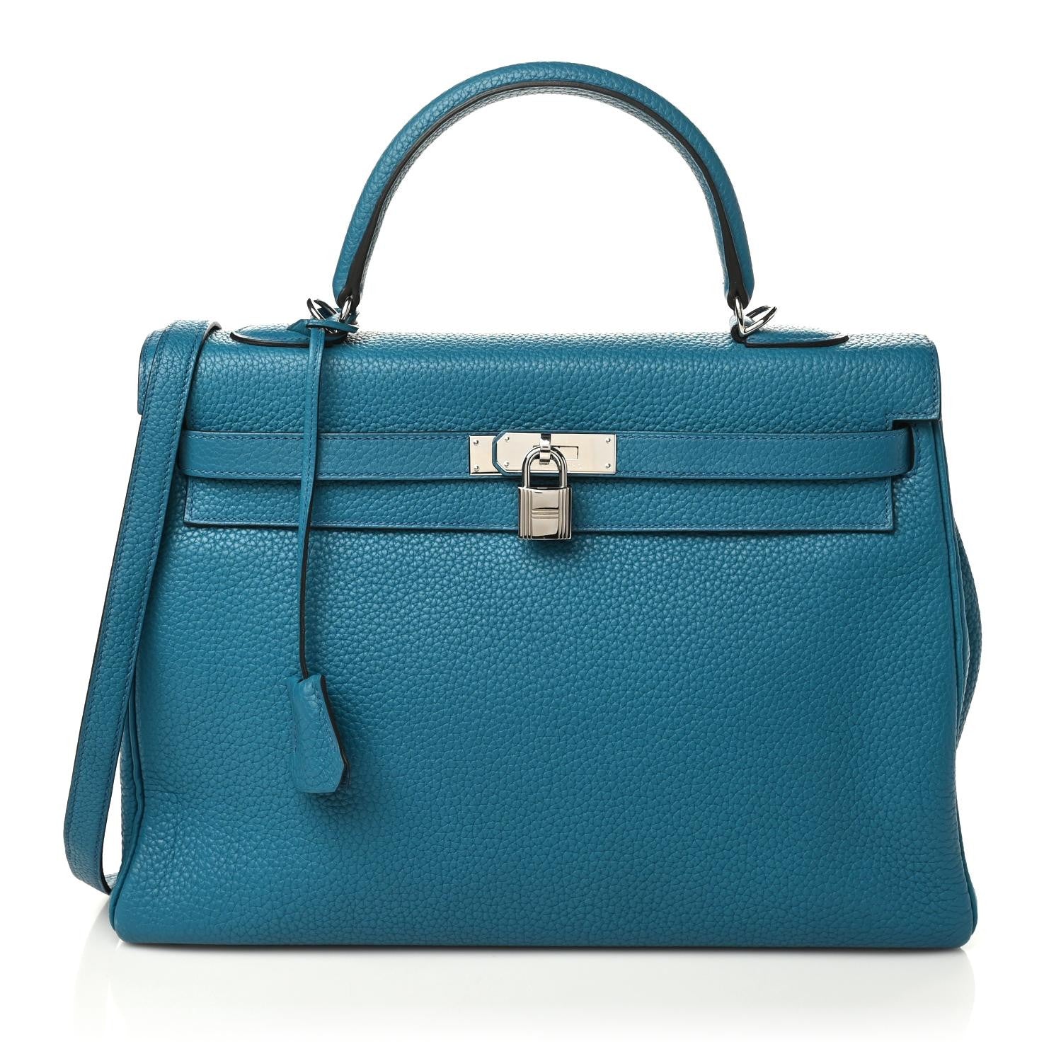 Hermes Taurillon Clemence Kelly Retourne 35 Bleu Izmir 1 of 11