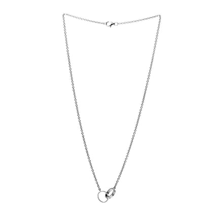 Cartier 18K White Gold Interlocking LOVE Necklace 3 of 7