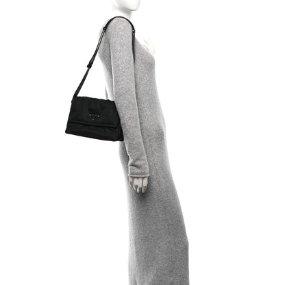 Prada Re-Nylon Vitello Padded Small Flap Shoulder Bag Black 2 of 9