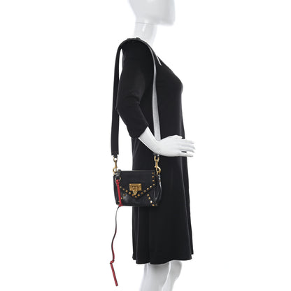 Valentino Garavani Grainy Calfskin Small Rockstud Hype Shoulder Bag Black 2 of 10