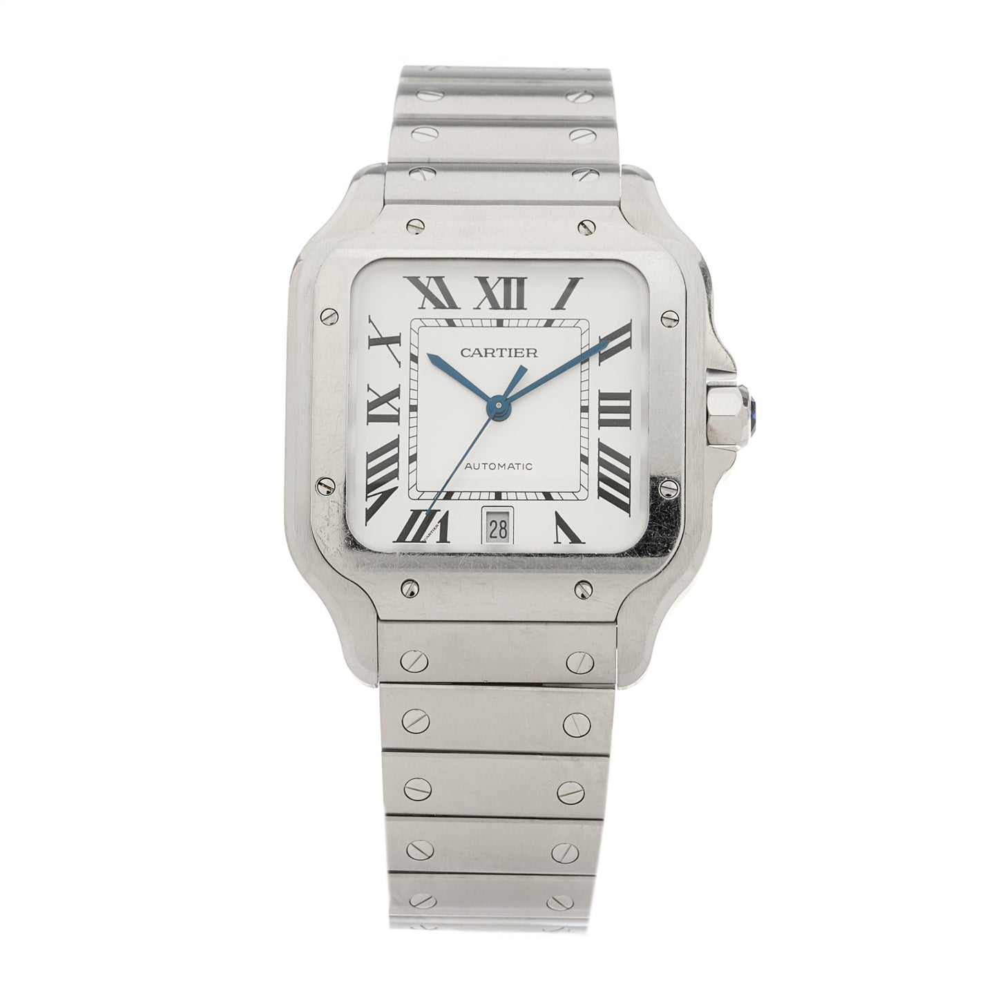 Stainless Steel 39.8mm Santos De Cartier Automatic Watch