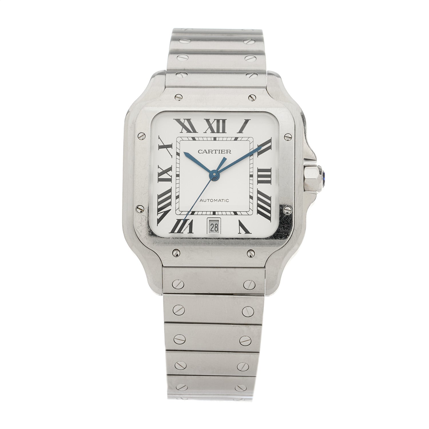 Cartier Stainless Steel 39.8mm Santos De Cartier Automatic Watch 1 of 4