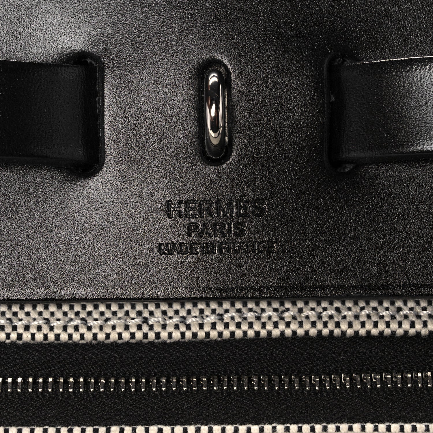 Hermes Toile H Berline Vache Hunter Herbag Zip PM 31 Black Ecru 7 of 13