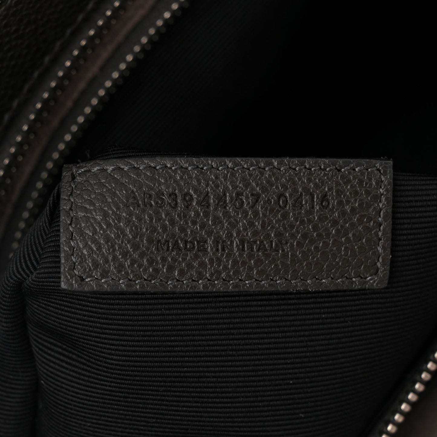 Grained Calfskin Medium Cabas Rive Gauche Coal