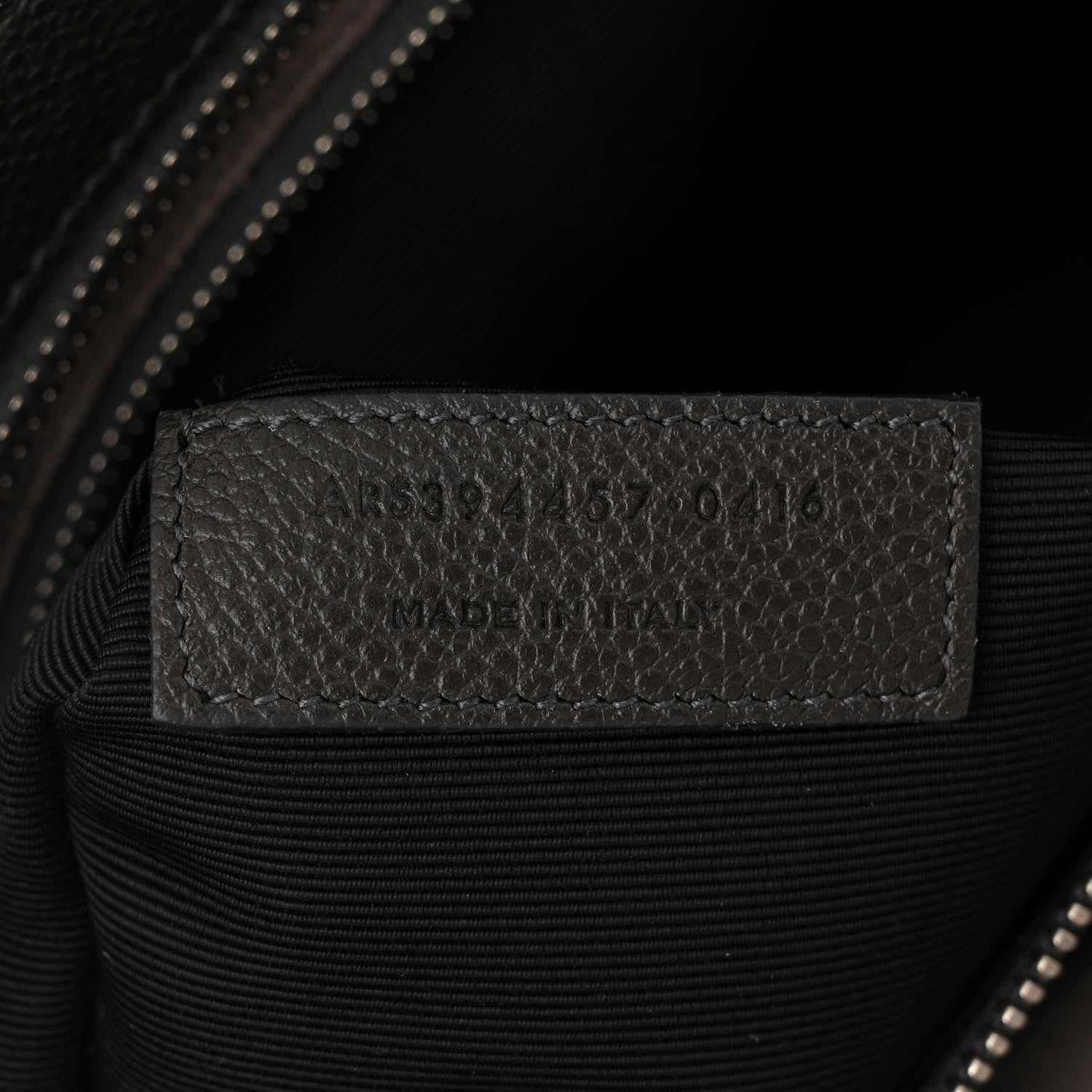Saint Laurent Grained Calfskin Medium Cabas Rive Gauche Coal 7 of 10