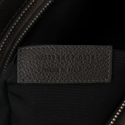 Saint Laurent Grained Calfskin Medium Cabas Rive Gauche Coal 7 of 10