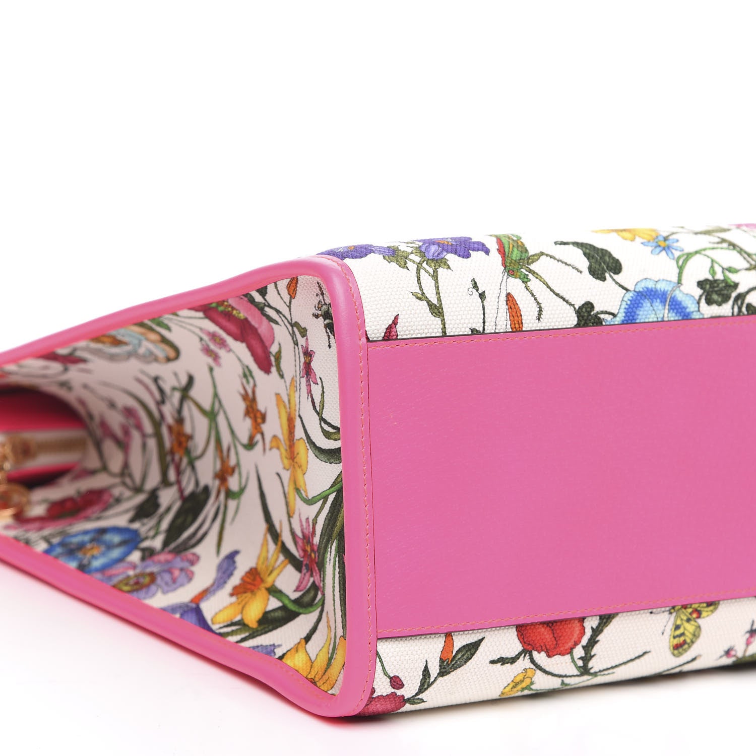 Gucci Canvas Large Flora Tote Pink Multicolor Fuchsia 8 of 9