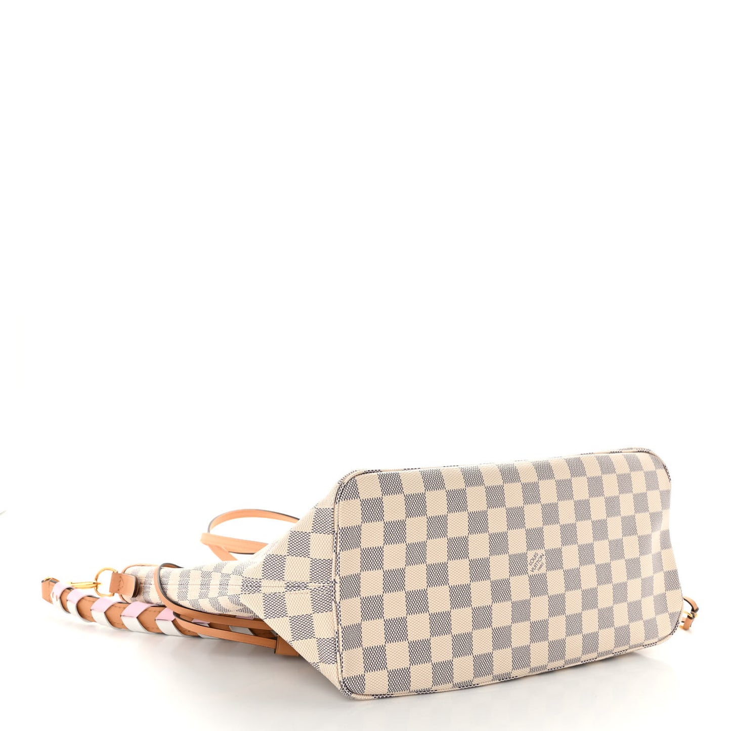Damier Azur Braided Neverfull MM Orange