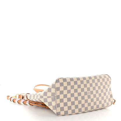 Louis Vuitton Damier Azur Braided Neverfull MM Orange 4 of 9