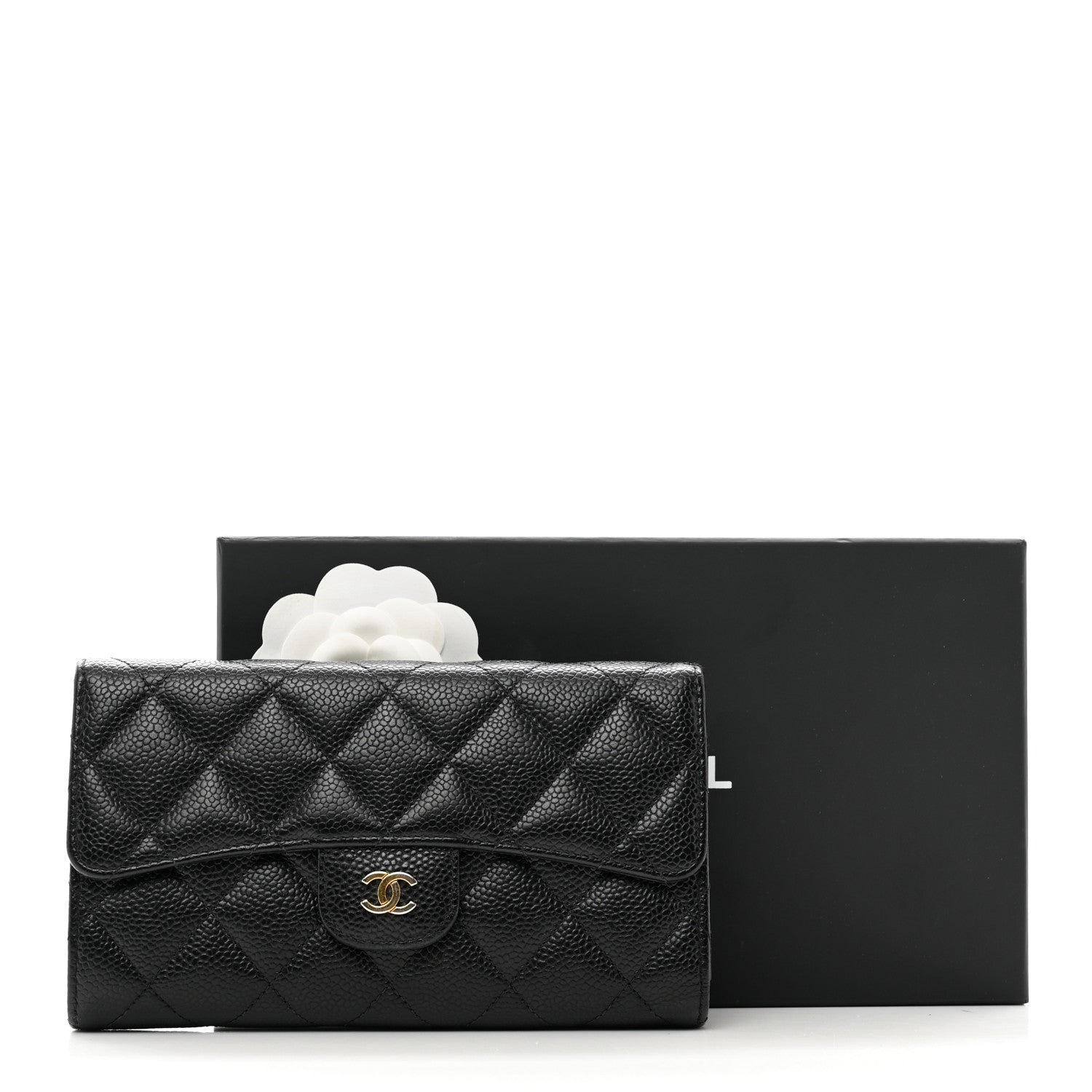 Chanel Caviar Quilted Large Flap Wallet Black 12 of 12