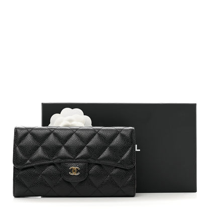 Chanel Caviar Quilted Large Flap Wallet Black 12 of 12