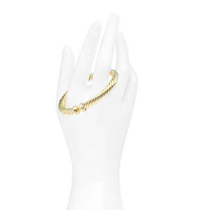 David Yurman 18K Yellow Gold 7mm Cablespira Oval Bracelet 2 of 4