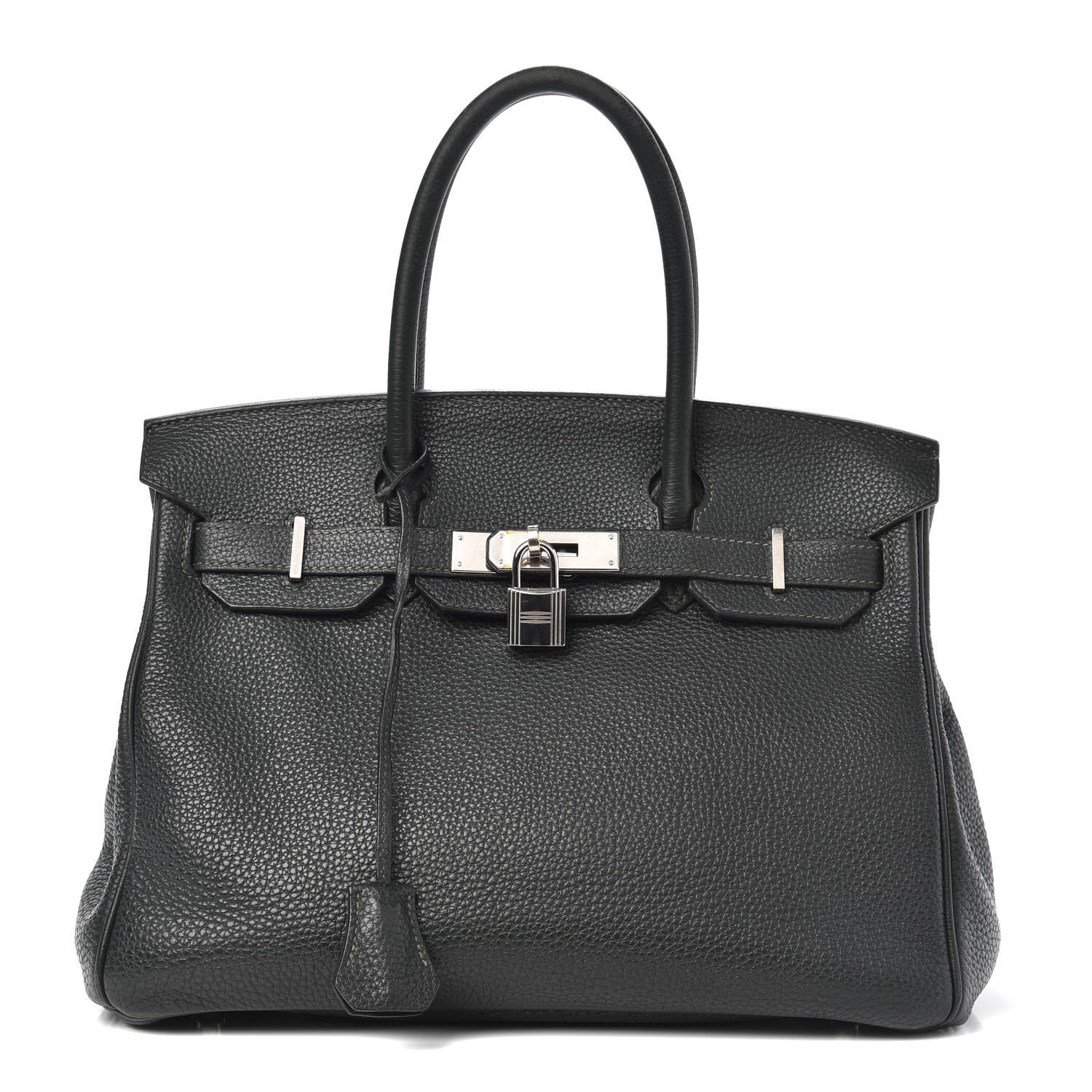 Hermes Taurillon Clemence Birkin 30 Vert De Gris 1 of 16