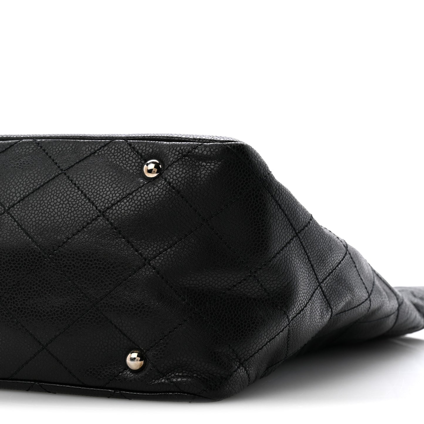 Soft Caviar Large Timeless CC Shopping Tote Black