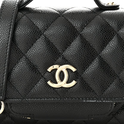 Chanel Caviar Quilted Business Affinity Clutch With Chain Black 9 of 12