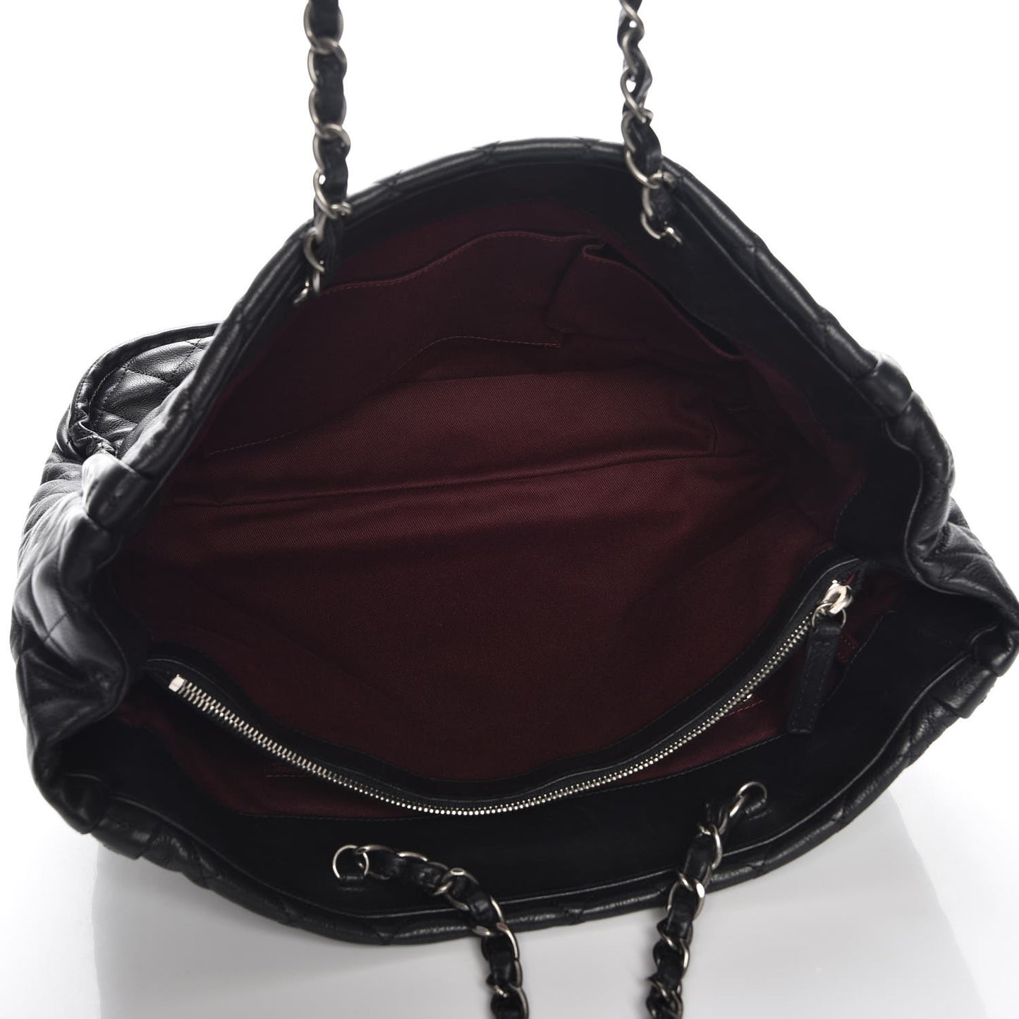 Calfskin Quilted Large Istanbul Tote Black