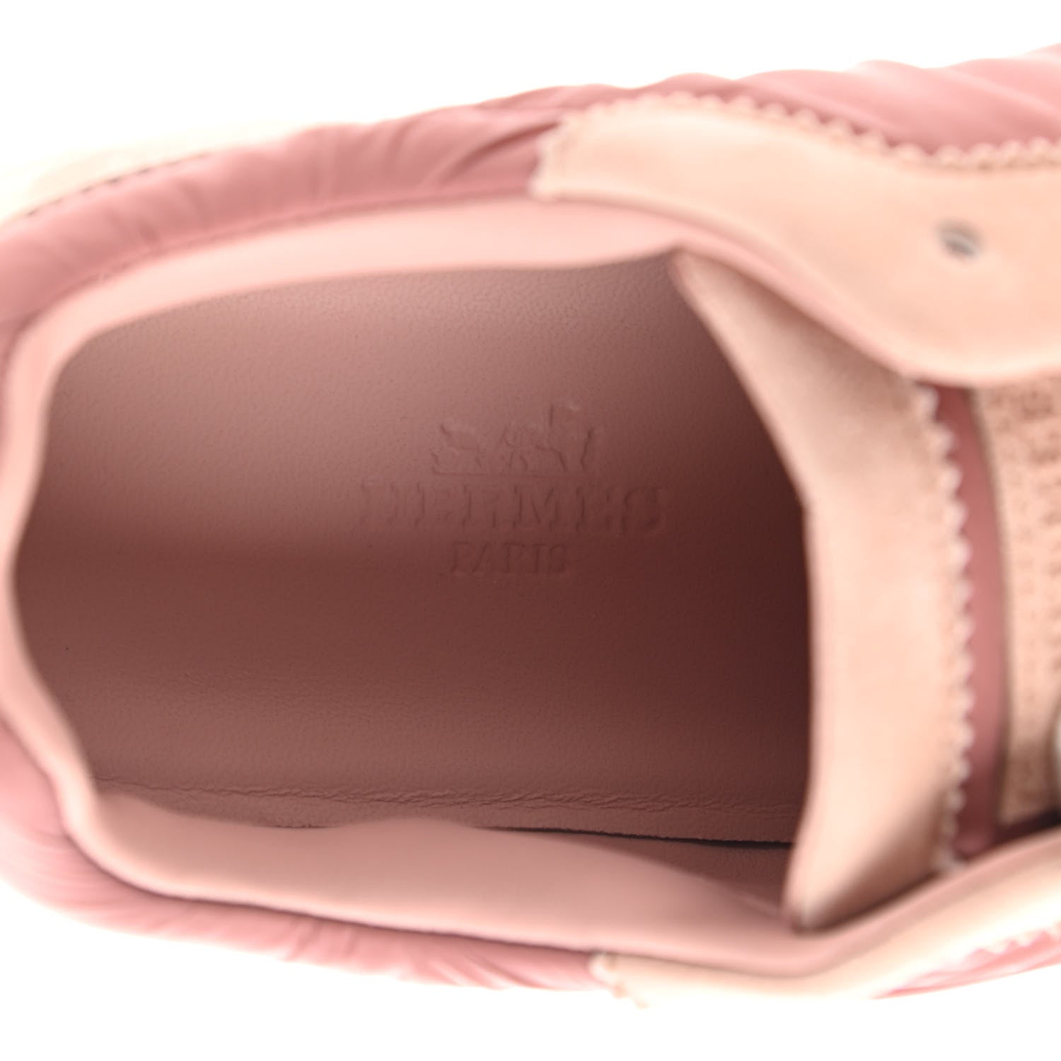 Hermes Parachute Fabric Suede Goatskin Bouncing Sneakers 36.5 Rose Rose Opaline 7 of 8