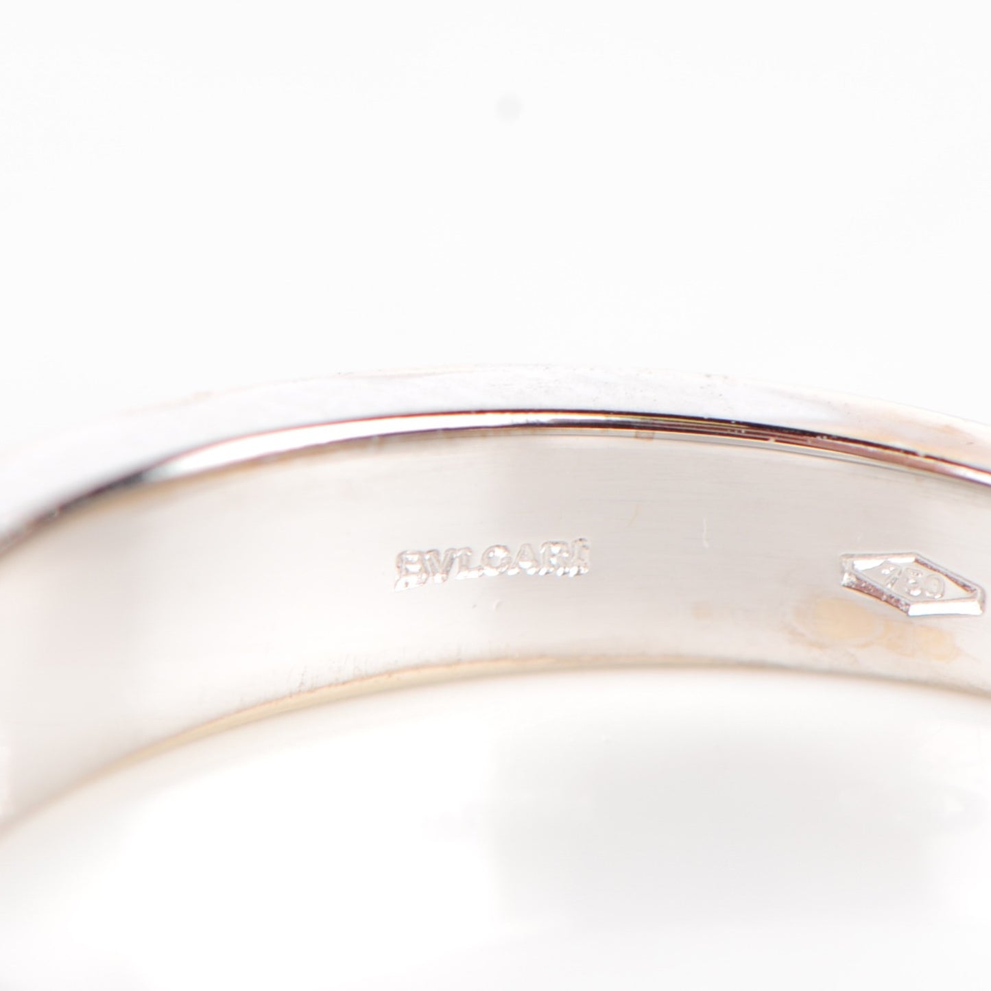 18K White Gold Diamond B.Zero1 Charm Ring 54 6.75