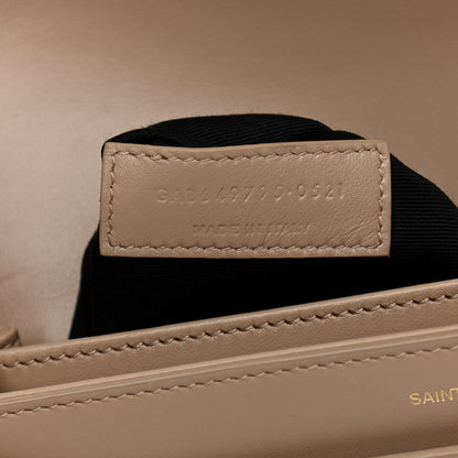 Saint Laurent Smooth Calfskin Le Maillon Satchel Dark Beige 8 of 15