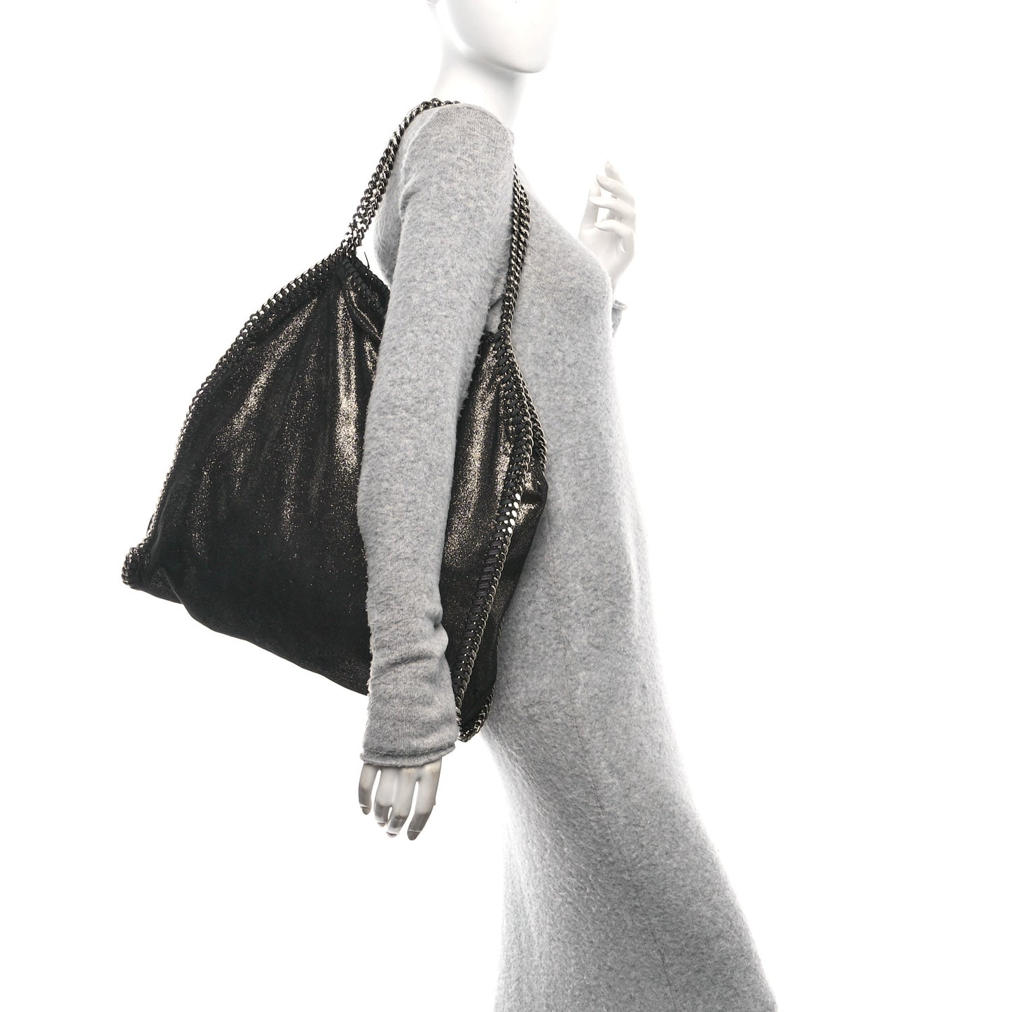 Shaggy Deer Big Falabella Tote Ruthenium
