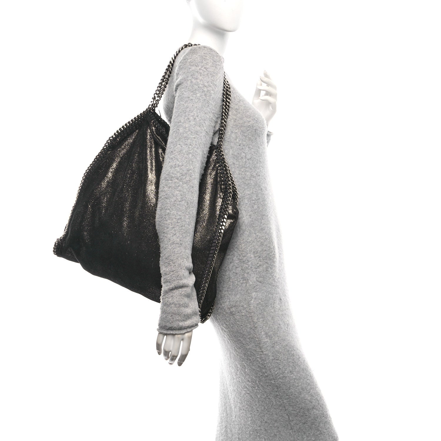 Stella McCartney Shaggy Deer Big Falabella Tote Ruthenium 2 of 10