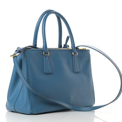 Prada Saffiano Mini Galleria Double Zip Tote Cobalto 3 of 21
