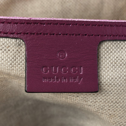 Gucci GG Supreme Monogram Selleria Calfskin Medium Carry On Duffle Bag Beige Ebony Peonia Flower 8 of 13