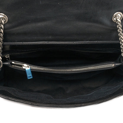 Saint Laurent Calfskin Y Quilted Monogram Large Loulou Chain Satchel Black 4 of 9