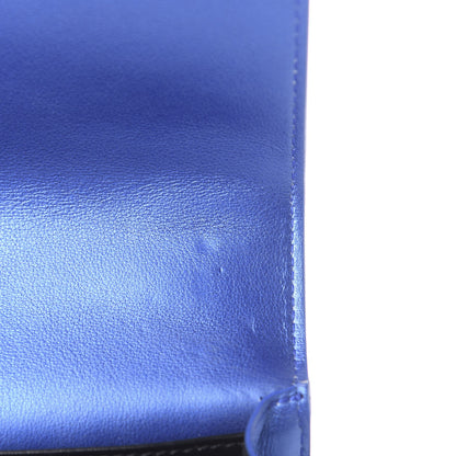 Saint Laurent Metallic Calfskin Monogram Sunset Chain Wallet Blue Royal 10 of 13