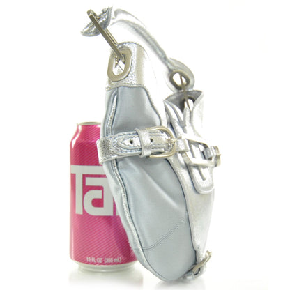 Jimmy Choo Satin and Leather Mini Tulita Metallic 3 of 6