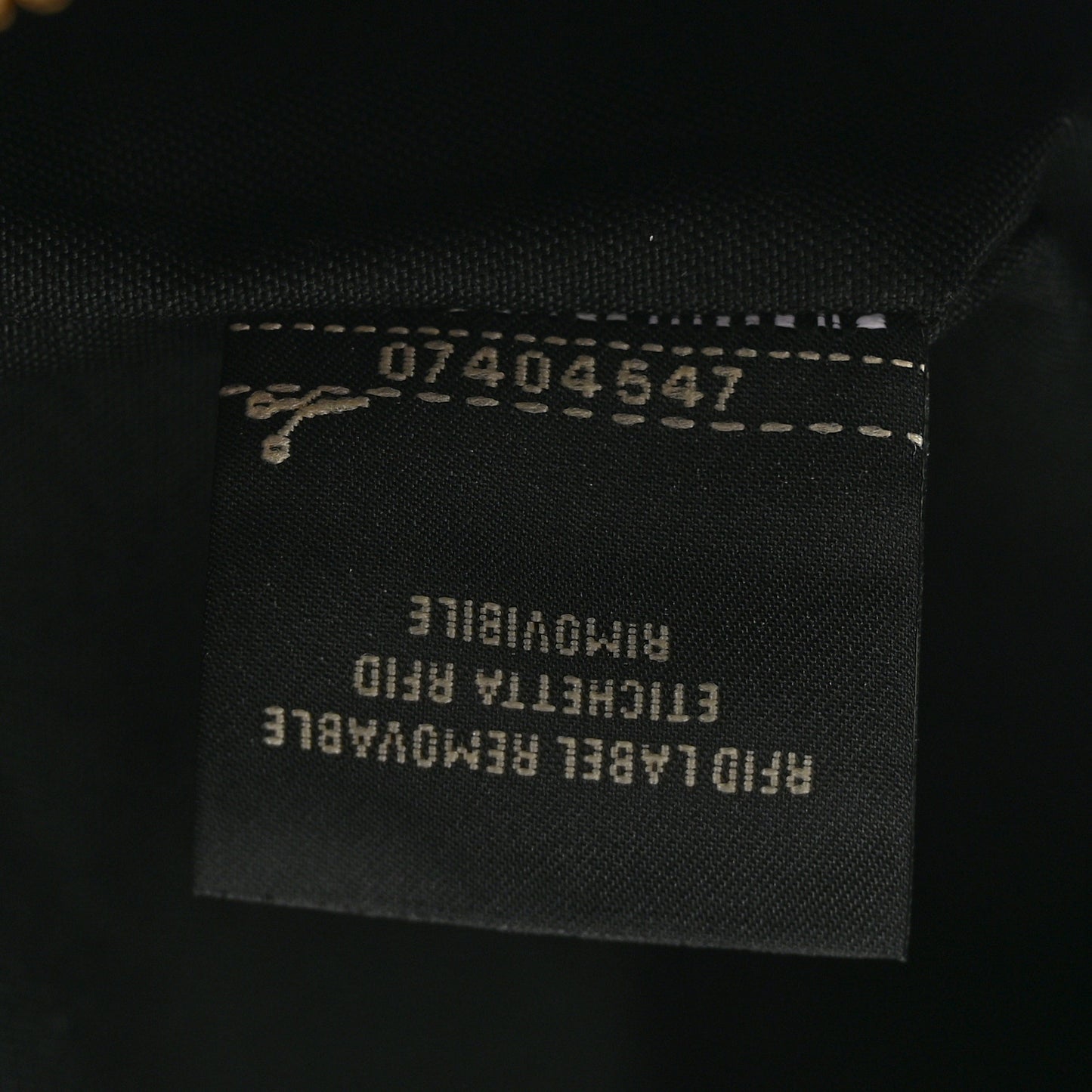 Glazed Fabric Vitello Century FF 1974 Stamp Patch Large Flat Pouch Mogano Panna Black