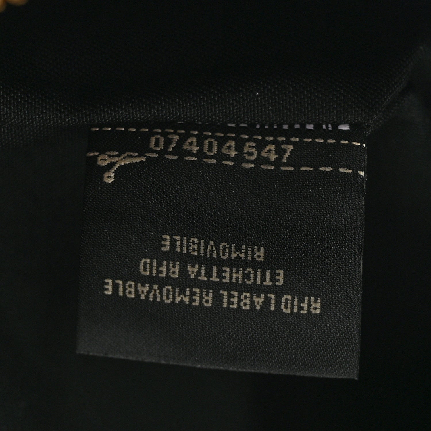 Fendi Glazed Fabric Vitello Century FF 1974 Stamp Patch Large Flat Pouch Mogano Panna Black 7 of 7