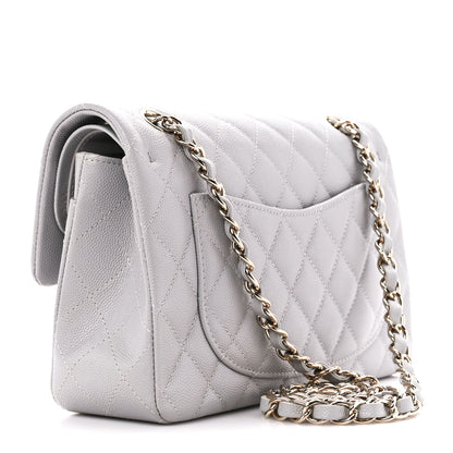 Chanel Caviar Quilted Small Double Flap Grey 3 of 12
