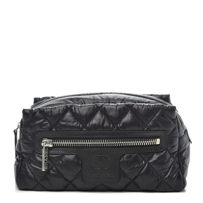 Chanel Nylon Quilted Cocoon Cosmetic Case Black 1 of 8