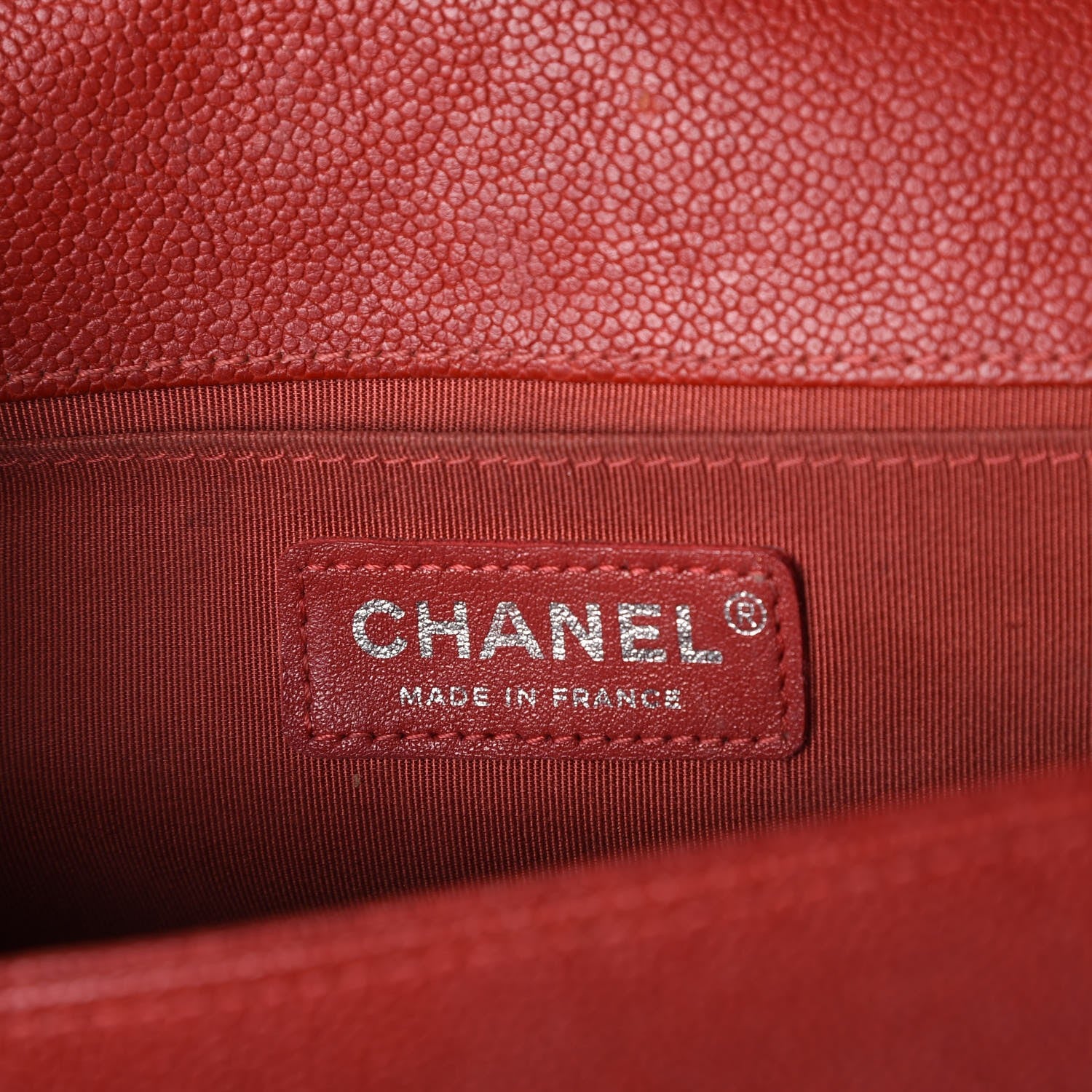 Chanel Caviar Quilted Medium Boy Flap Red 8 of 12