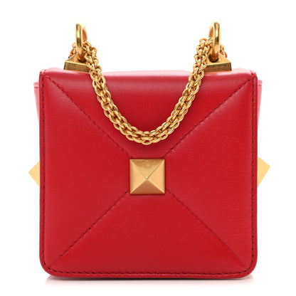 Valentino Garavani Nappa Mini Roman Stud Chain Bag Rouge Pur 1 of 7