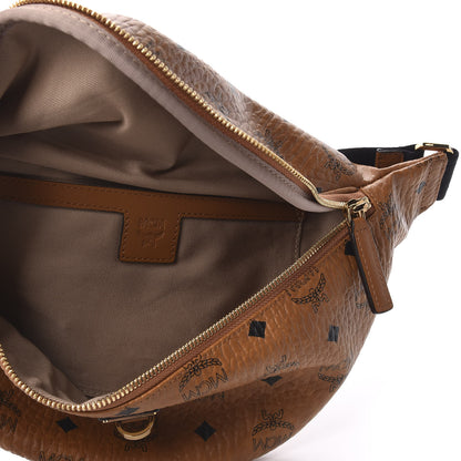 MCM Visetos Medium Fusten Belt Bag Cognac 7 of 8