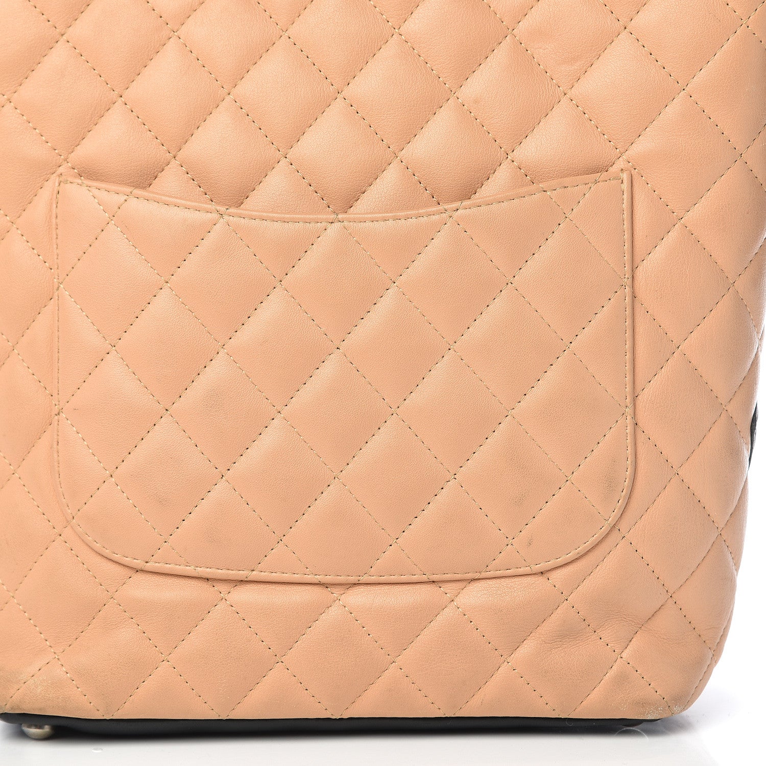 Chanel Calfskin Quilted Medium Cambon Tote Beige Black 14 of 19