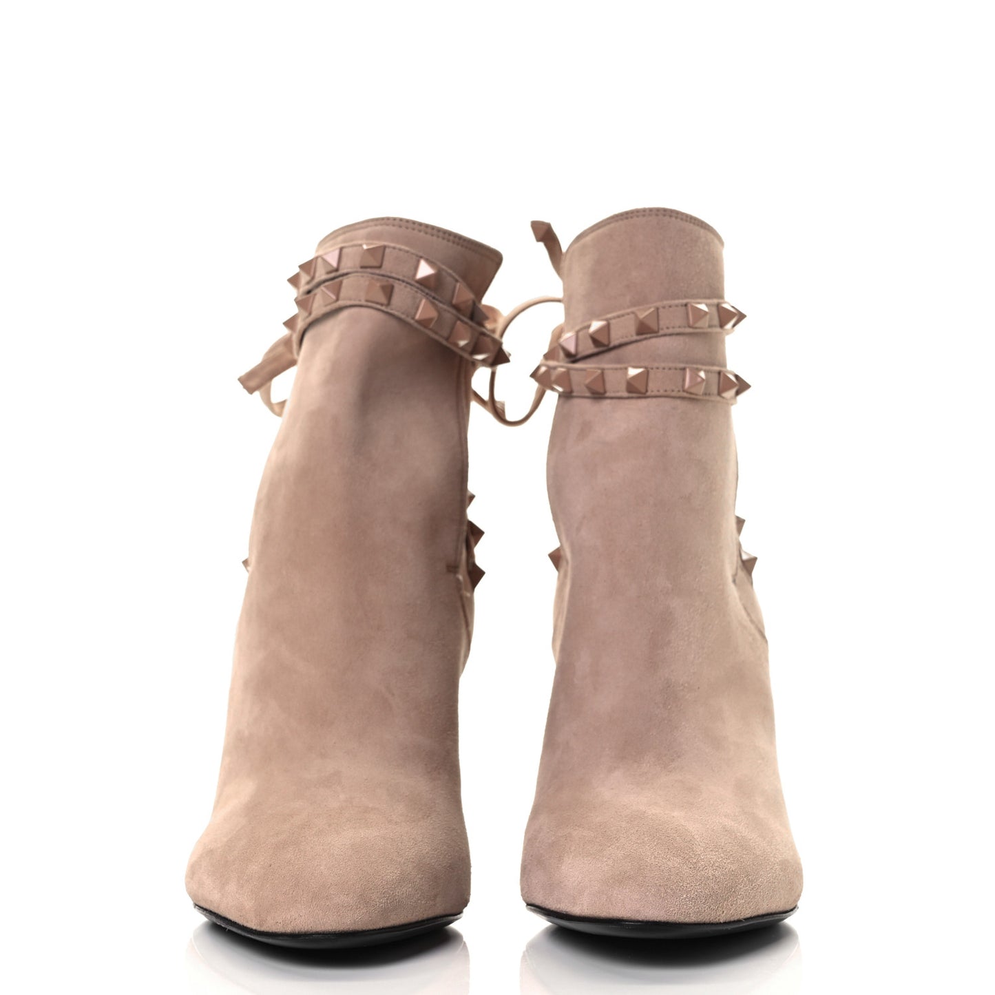 Suede Monochrome Rockstud Flair 85mm Ankle Boots 39 Rose Cannelle