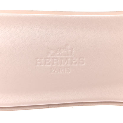 Hermes Box Calfskin Oran Sandals 39 Rose Pale 6 of 9